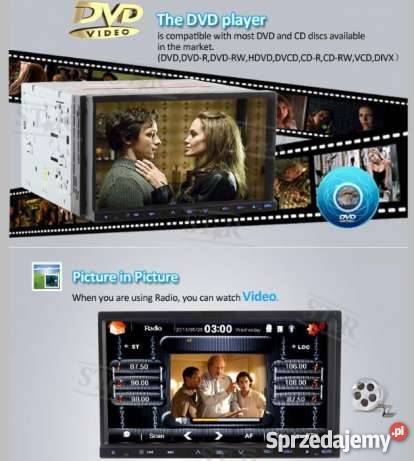Radio 7 USB DVD MP3 Bluetooth TV iPod Karta Krosno
