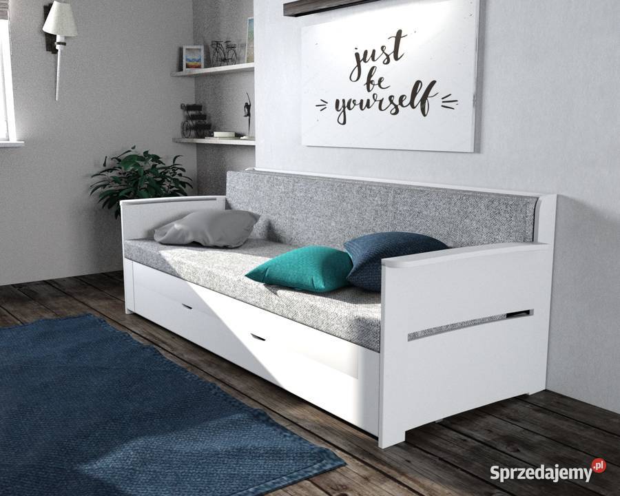 łóżko brzozowe rozsuwane , rozkładane , białe drewniane