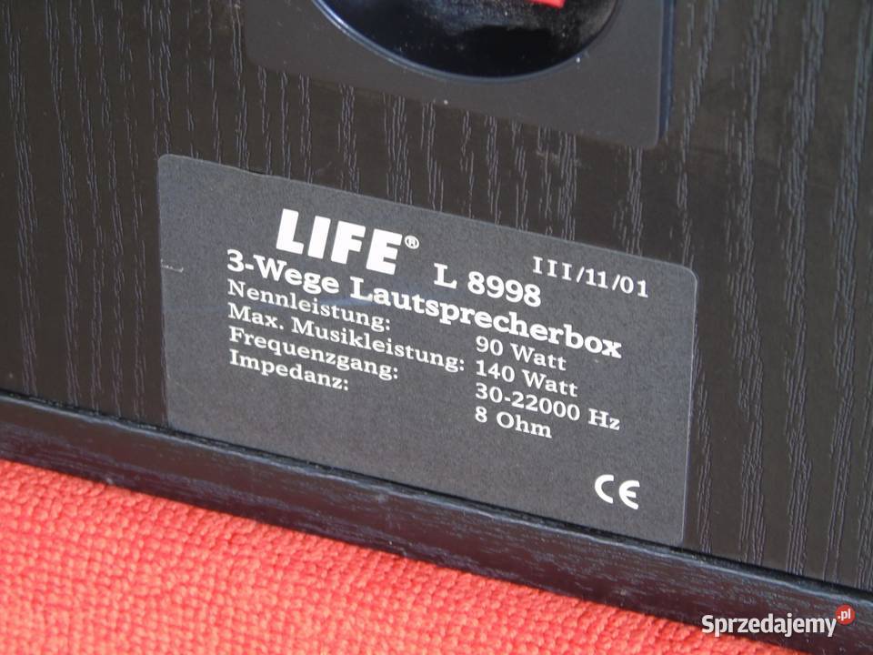 Kolumny Life 2 x 140 wat 8 ohm sprawne DOSTAWA Jasło