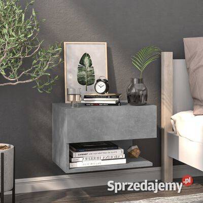 vidaXL Wisząca szafka nocna szarość Nocne Warszawa