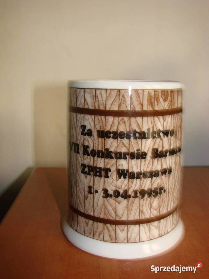 Konkurs Barmanów 1995 kufel Lubiana pomorskie Pruszcz Gdański