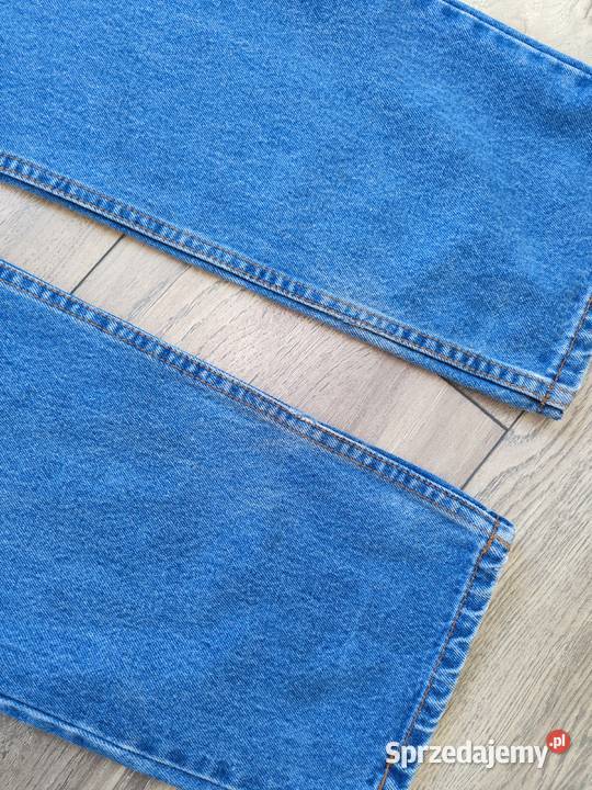 Jeansowe spodnie Vintage Szerokie 80 90s niebieski Jasło sprzedam