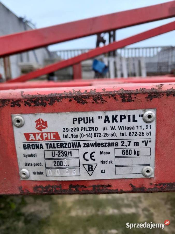 Brona talerzowa akpil lubelskie Dziuchów