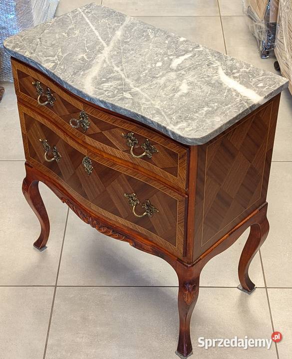 Piękna komoda intarsje marmursklep Dąbrowa Dąbrowa Górnicza