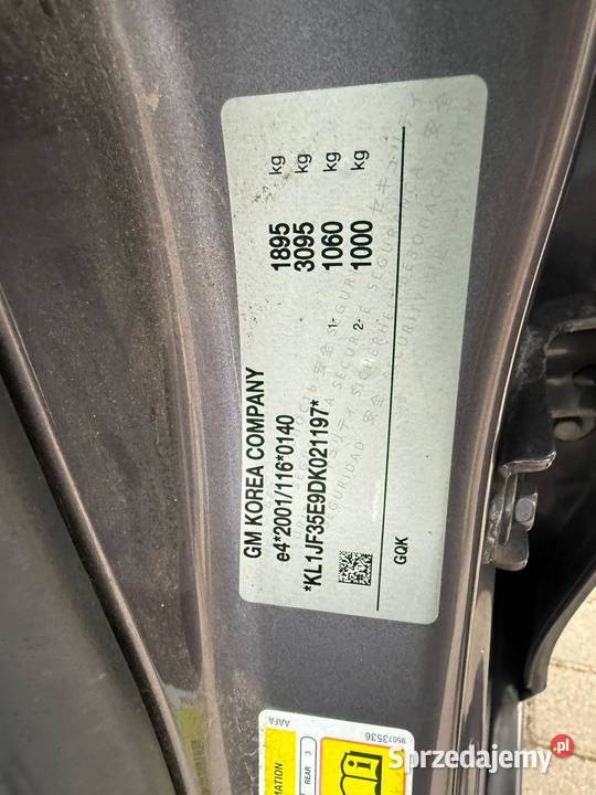 Chevrolet Cruze 16 Benzyna Kombi Lift 2012 Starogard Gdański