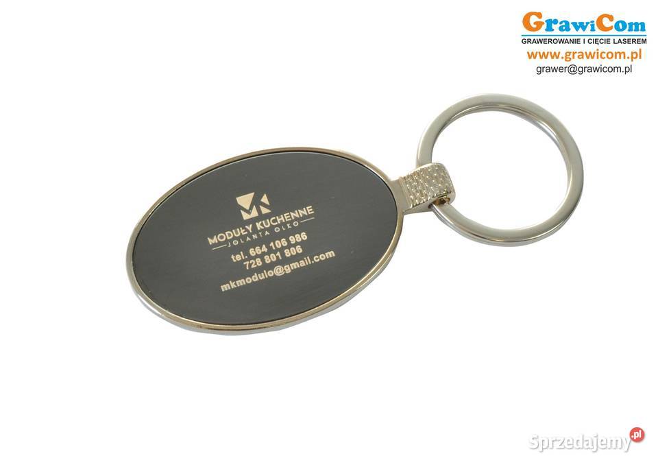 Brelok metalowy jednostronny grawer 50 Leżajsk