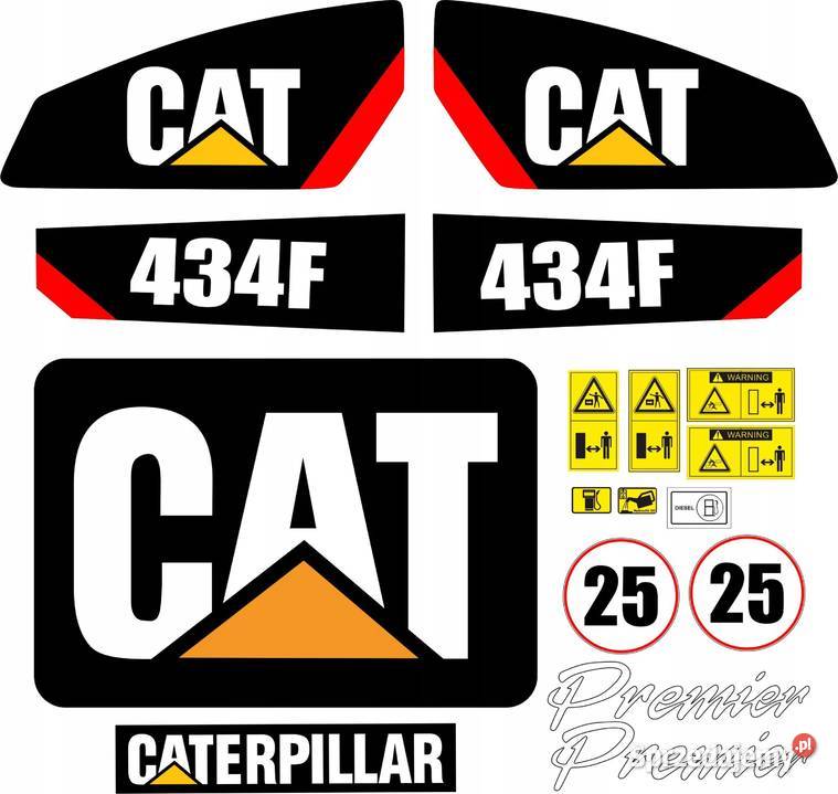 NAKLEJKI NA MASZYNĘ CAT 432F 434F Nakło nad Notecią sprzedam