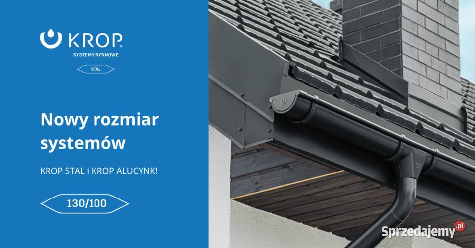 Krop rynna STAL 130 czarna 2m Blachotrapez Hajnówka