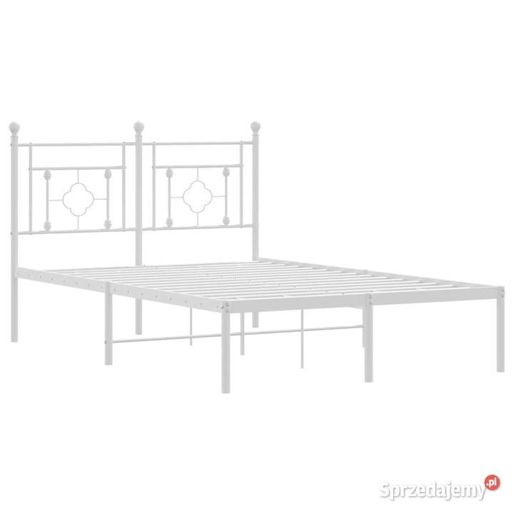 Metalowa rama łóżka z wezgłowiem biała 120x190 sprzedam