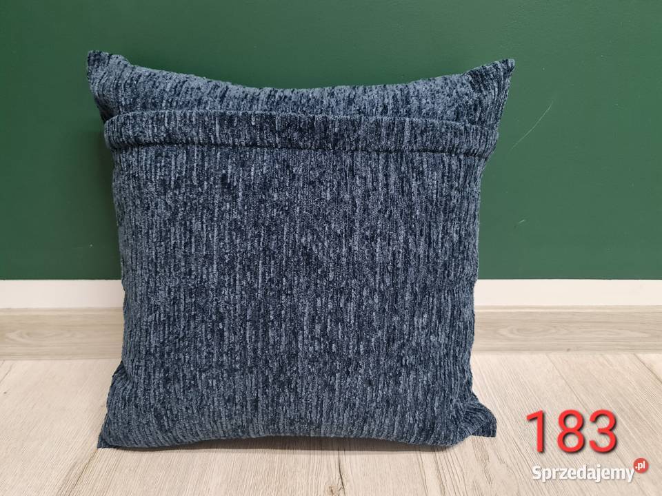 Zestaw 2 poszewek na poduszki granat ala sztruks Poduszki dekoracyjne