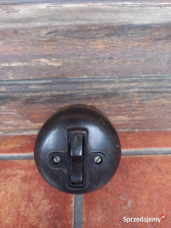 Stare wyłączniki instalacyjne PRL vintage loft