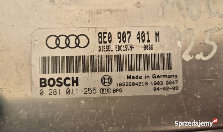 STEROWNIK SILNIKA AUDI A6 C5 25 TDI BDG BCZ BFC świętokrzyskie Działoszyce