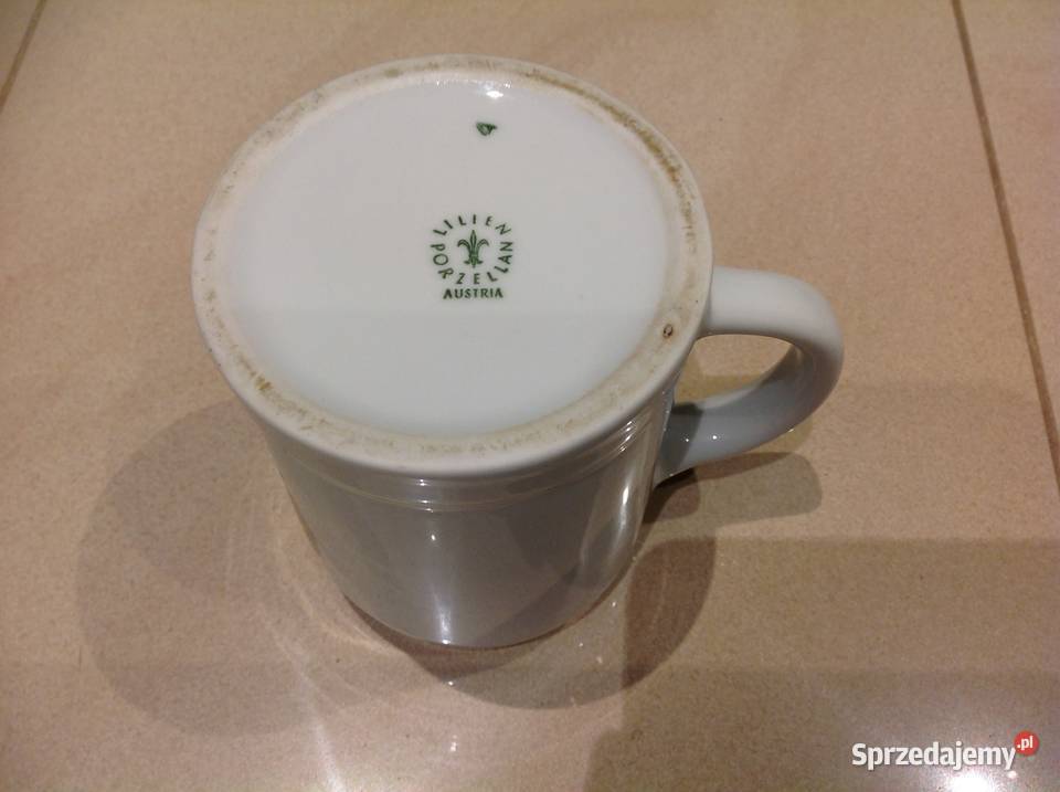 Kufel z Orłem Porcelana LILIEN STARY Sygnowany lubuskie
