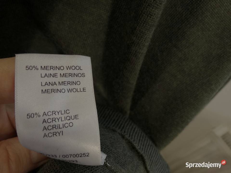 Sweter Męski Wełniany 50 Wełna Merino Pulower Swetry i golfy Łomża