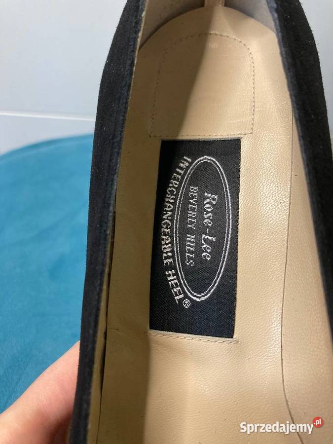 Nowe czarne klasyczne zamszowe buty szpilki Rose podkarpackie Nisko
