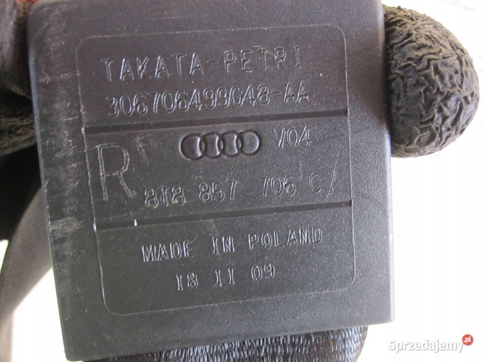 AUDI A5 8T 10r pas bezpieczeństwa prawy przód świętokrzyskie Kielce sprzedam