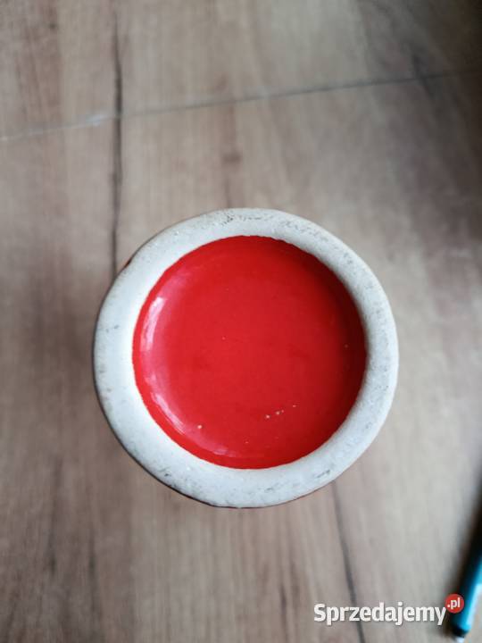 Wazon PM modelka ceramika szkliwiona czerwony Choszczno