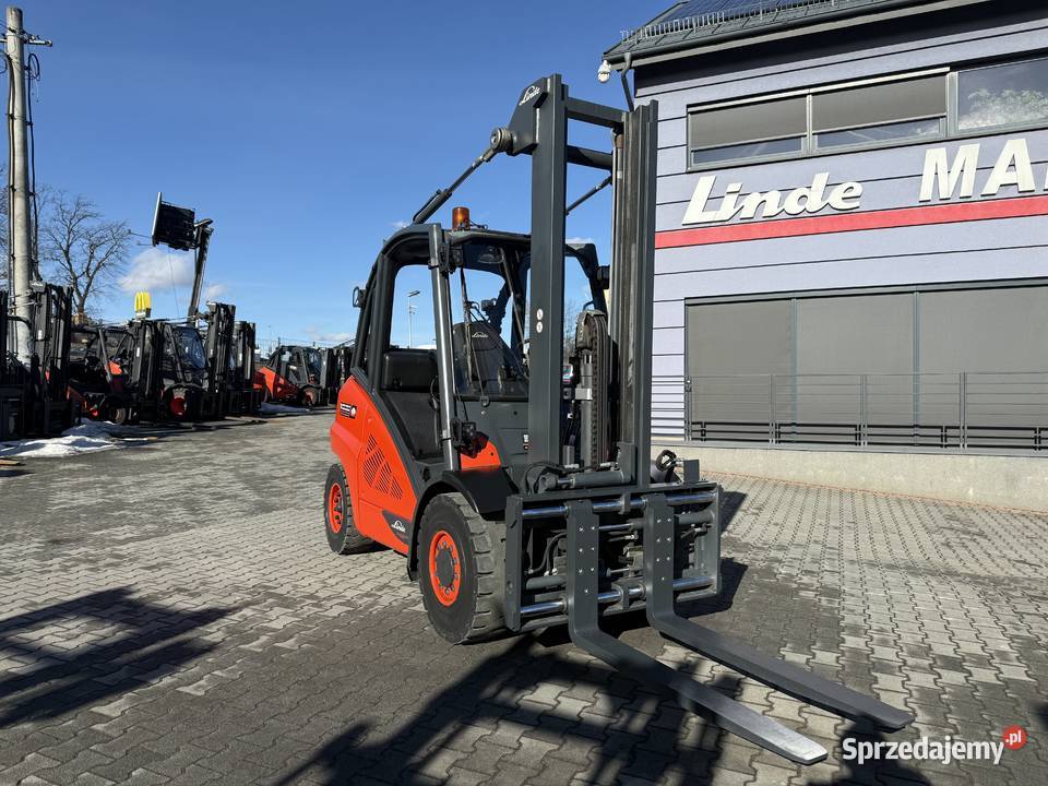 Wózek widłowy Linde H50D02 Triplex przesuw Wózki widłowe Mogilany