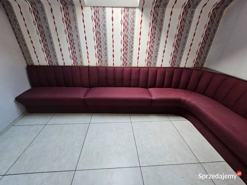 Burgundowy fotel ładne i solidne wykonanie śląskie Pszczyna