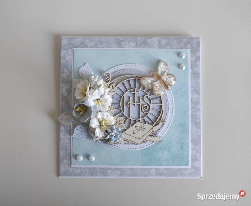 Kartka w pudełku ręcznie robiona na Pamiątkę Łódź