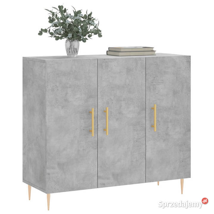 Szafka szarość betonu 90x34x80 materiał