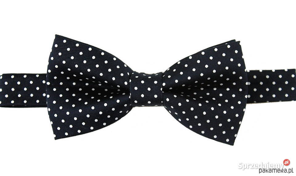 Mucha gotowa bowstyle Czarna w kropki podkarpackie Jasło