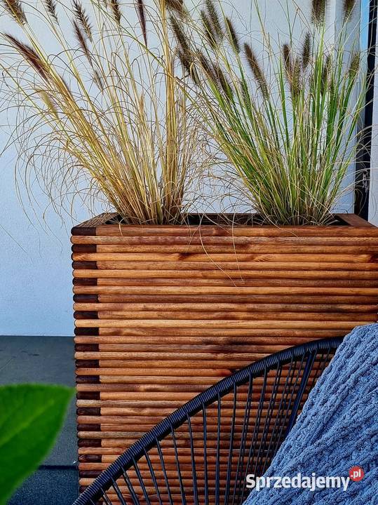 Donica masywna drewniana 3D prostokątna ogrodowa Dom i Ogród śląskie Kalety sprzedam