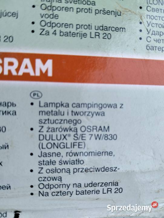 Osram Lampa kempingowa Latarki i oświetlenie dolnośląskie Oborniki Śląskie