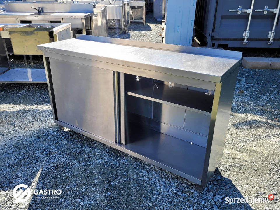 Stół gastronomiczny z szafką 155x45x88