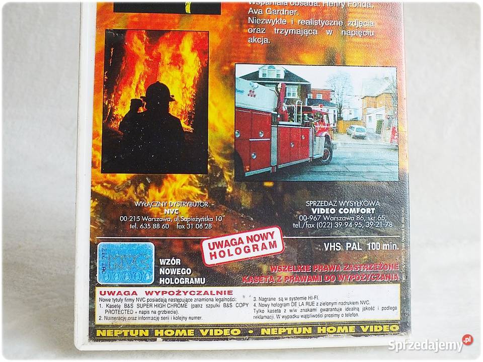 Kaseta VHS Miasto w Ogniu Henry Fonda Film na Żary