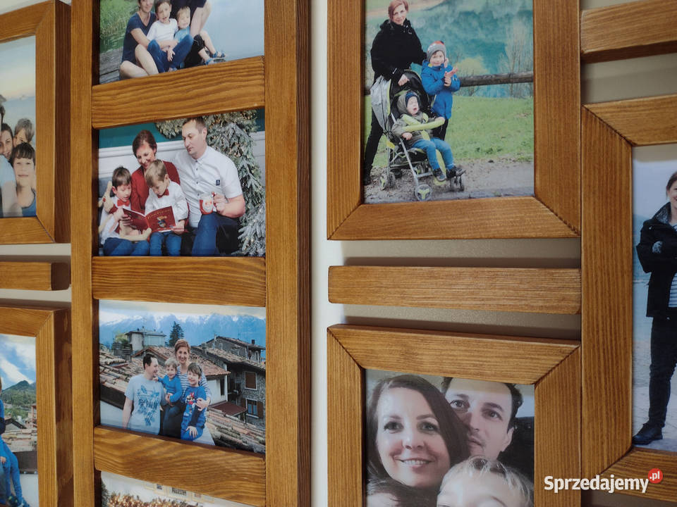 Drewniana Multirama Ramka na 10 zdjęć 10x15 Kraków sprzedam