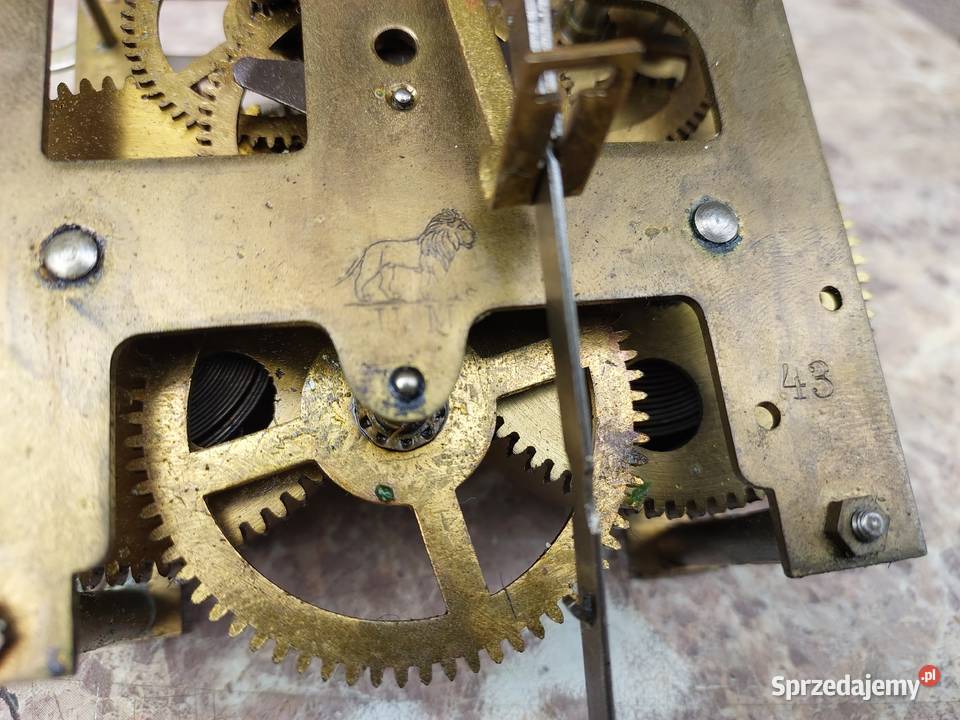 775 Mechanizm starego zegara ściennego Muhlheim