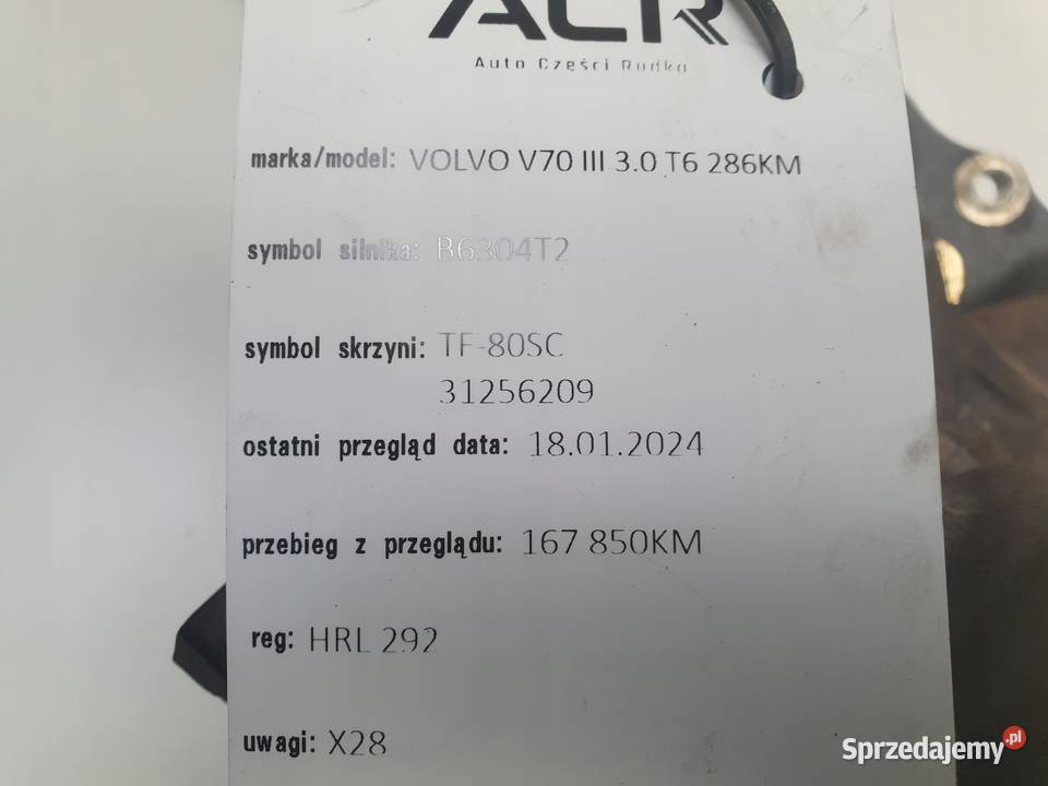 TURBOSPRĘŻARKA Volvo S80 II V70 III 30 T6 turbo Chełm sprzedam