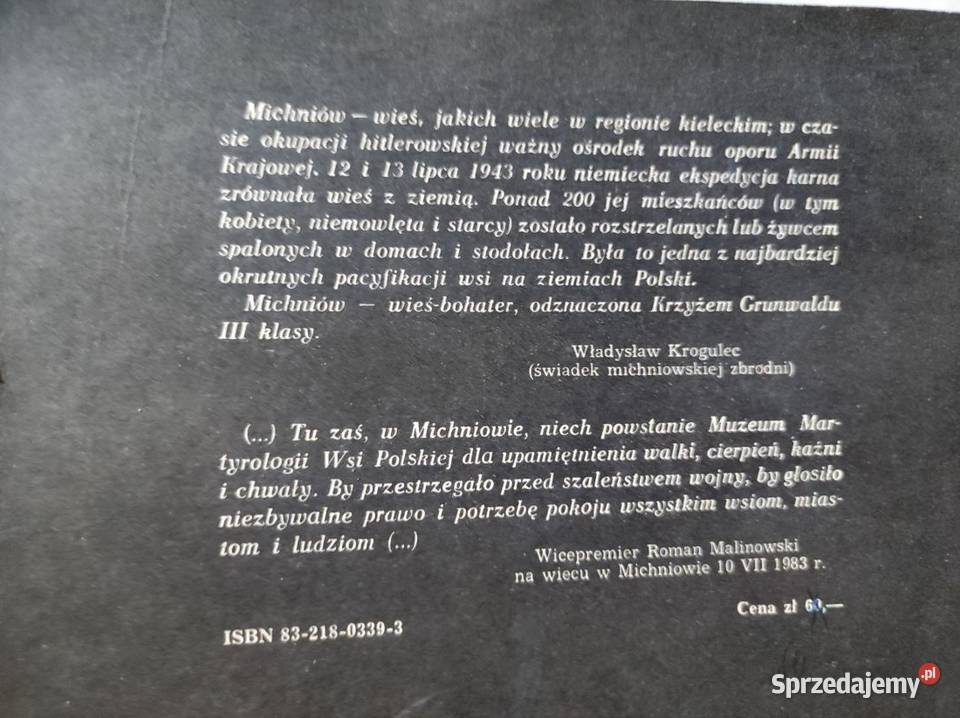 pieśń o Michniowie Ryszard Miernik wydawnictwo