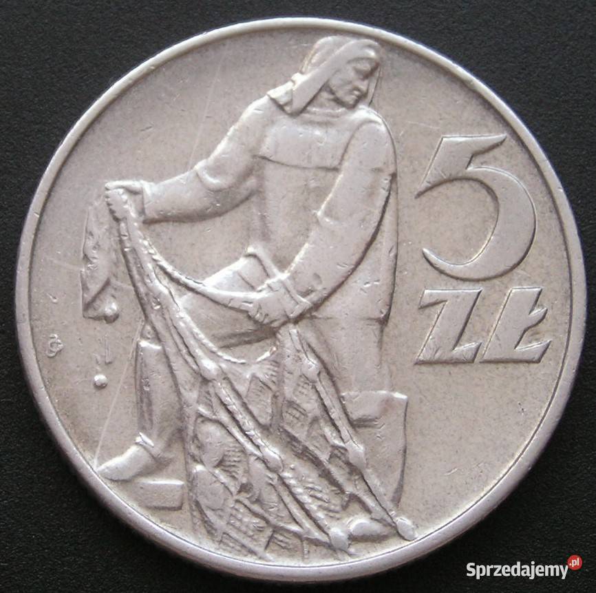 Polska 5 złotych 1973 Rybak stan 23 sprzedam