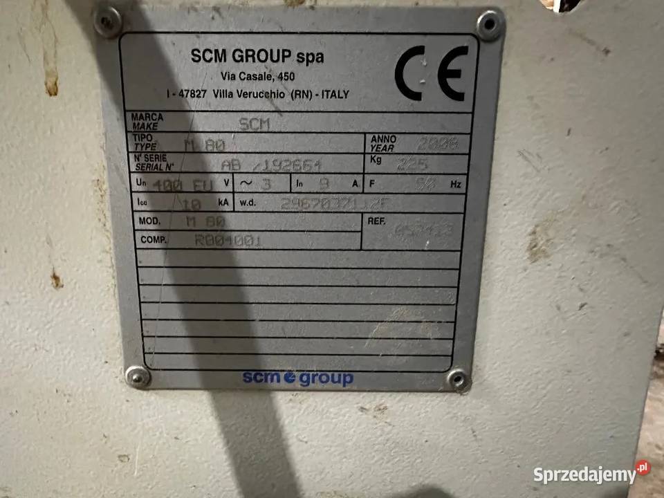 Okleiniarka do prosto i krzywoliniowych SCM M80 Produkcja Wrocław