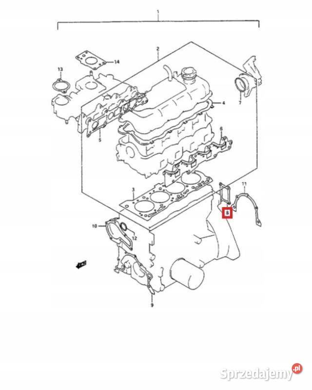 USZCZELKA SILNIKA SUZUKI VITARA 8998 16 Uszczelki