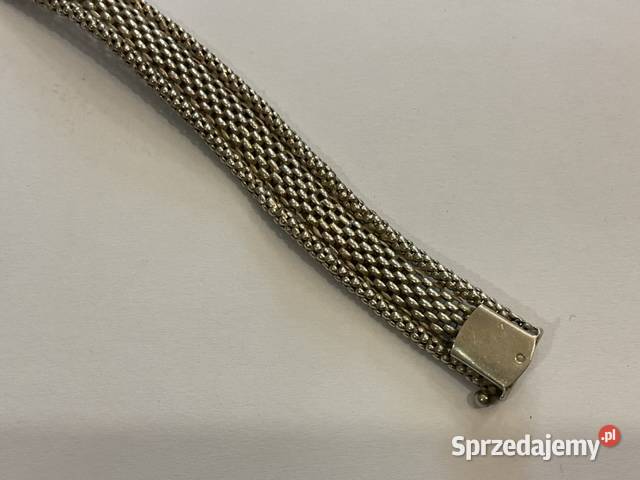 Srebrna bransoleta 925 szeroka siatka vintage Kraków