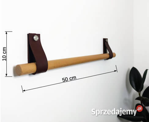 wieszak łazienkowy an skórzanych paskach loft Wieszaki Rzeszów