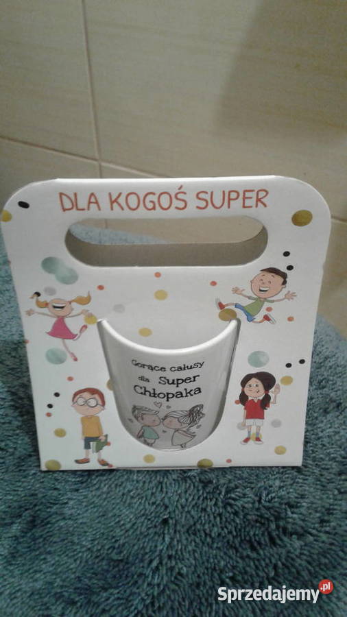 Kubek z napisem Super Chłopaka Łomża