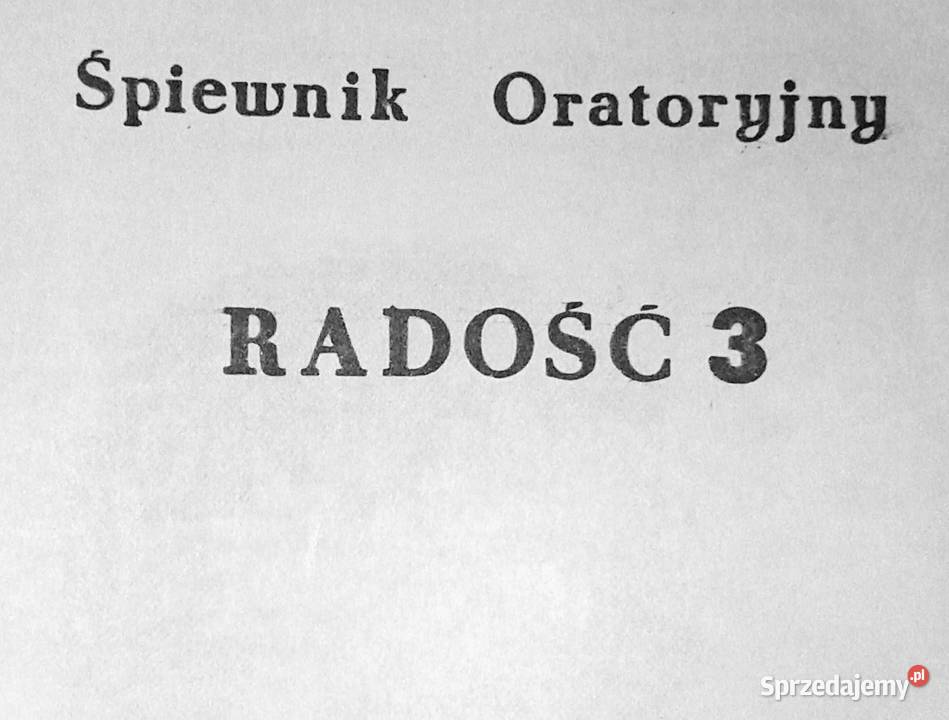 Śpiewnik Oratoryjny Radość 3 Praca Zbiorowa