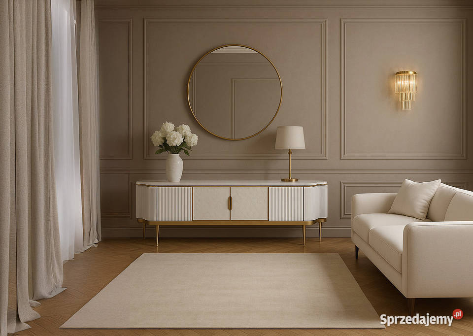 Komoda RTV kremowo złota Champion Glamour małopolskie Golkowice