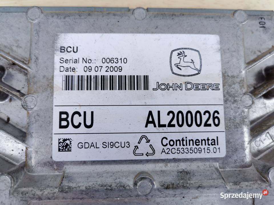 Sterownik BCU AL 200026 Pozostałe wielkopolskie Wilkowo