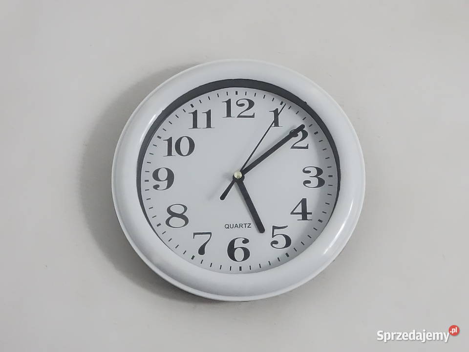 Klasyczny Biały Zegar Ścienny Quartz Średnica 20 ścienny Biłgoraj