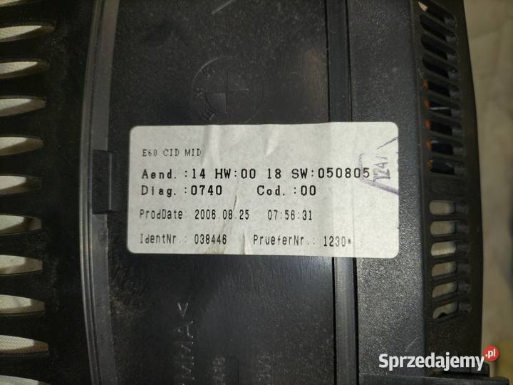 Monitor pokładowy 65 BMW E60 E61 E63 E64 Poręba