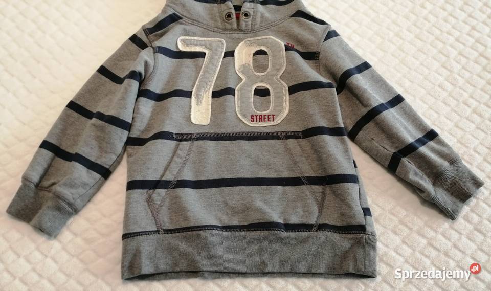 Bluza z kapturem długi rękaw kangurka HM 110116 H&M śląskie