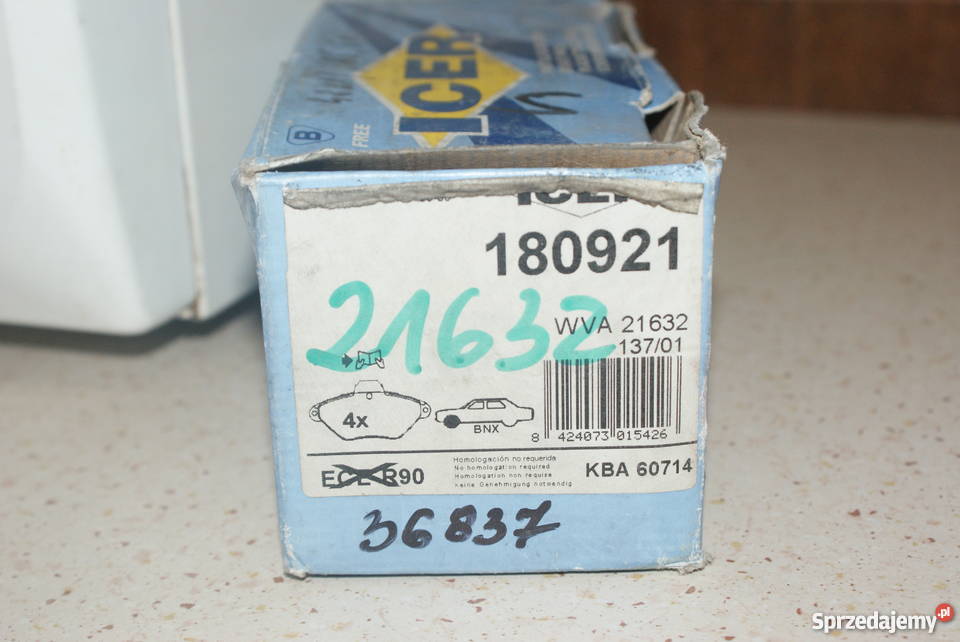 KLOCKI HAMULC CITROEN XANTIA 9301 Z CZUJ WVA klocki Układ hamulcowy Białobrzegi