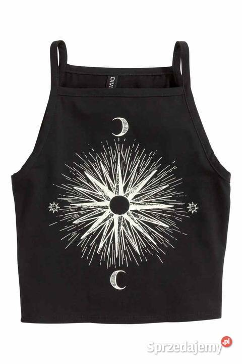 top koszulka czarna wzór Hm xs 34 kujawsko-pomorskie Toruń