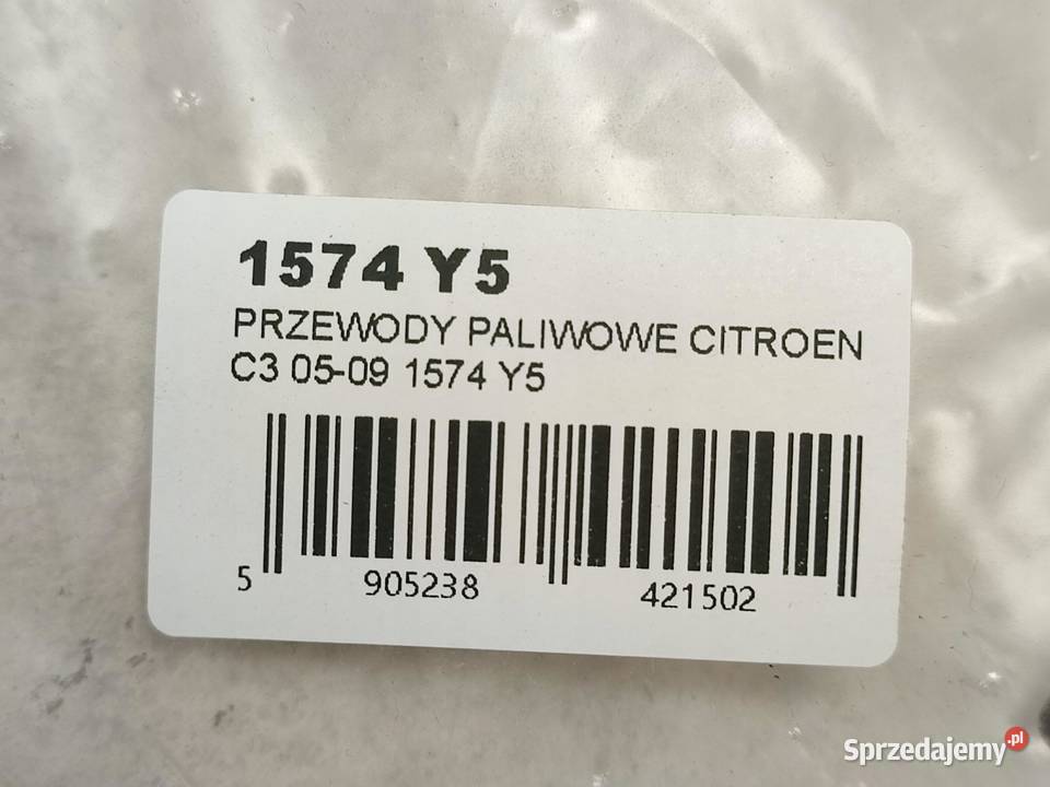 PRZEWODY PALIWOWE CITROEN C3 20052009 ORYGINALNE