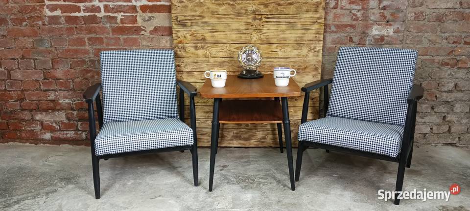 Fotel klubowy PRL B 7727 VINTAGE LOFT RUSTYKALNY Kołobrzeg